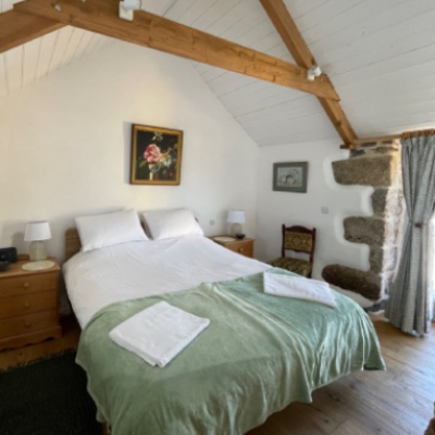 Photo of Master Bedroom at Trengothal Barn holiday let in Cornwall