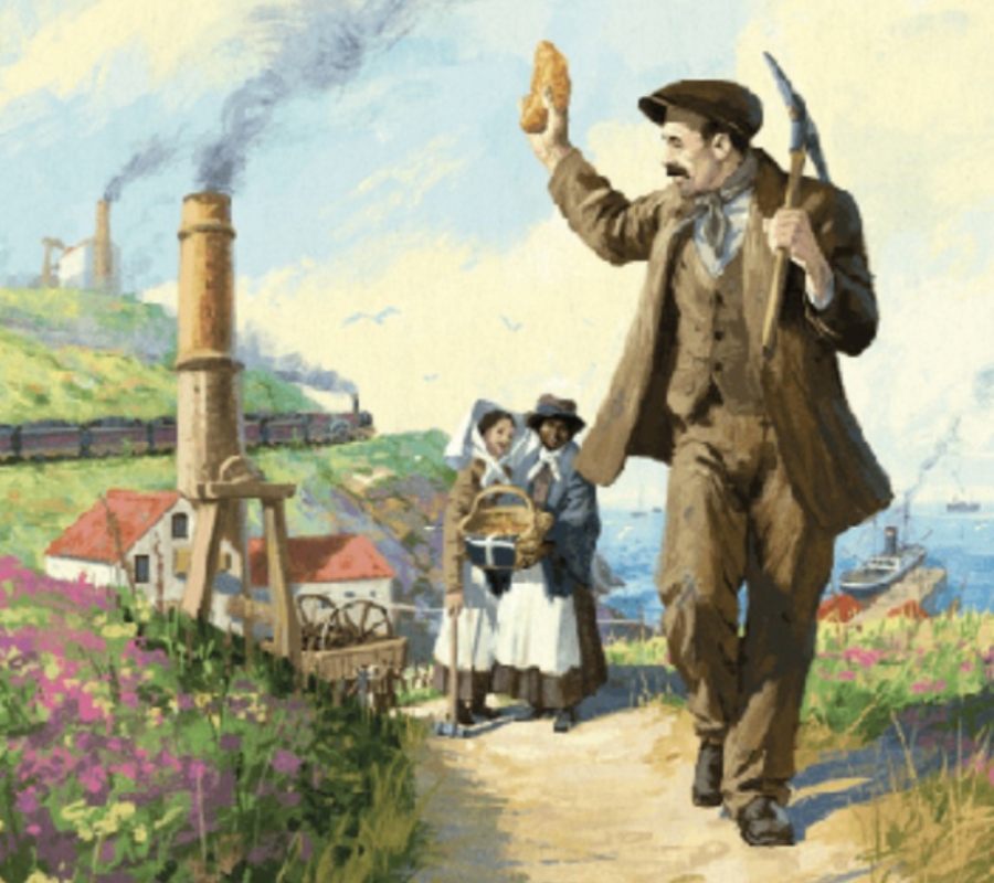 Picture of a tin miner in Cornwall near Trengothal Barn